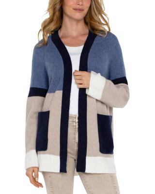Liverpool Los Angeles Open Front Colorblock Cardigan