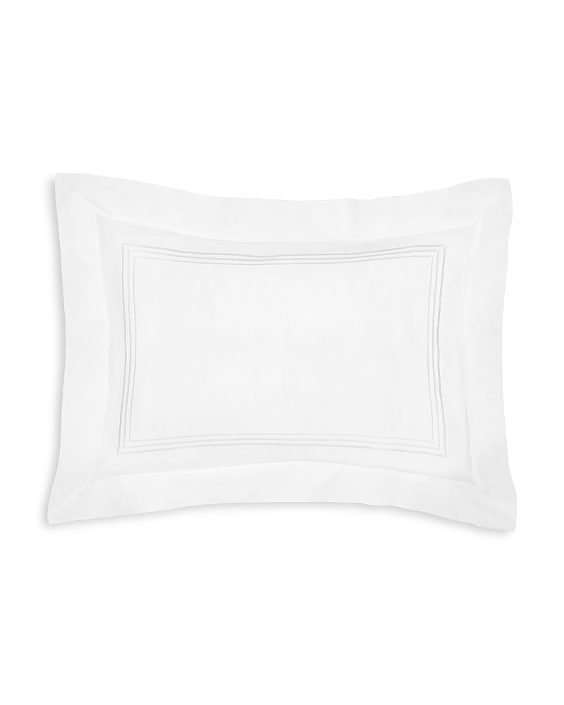 Pratesi Tre Righe Standard Sham In White/white