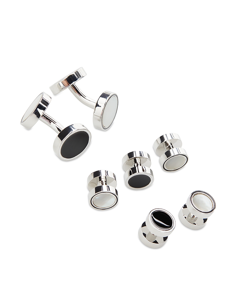 The Men's Store At Bloomingdale's Reversible Stud Cufflink Set - Exclusive In Silver
