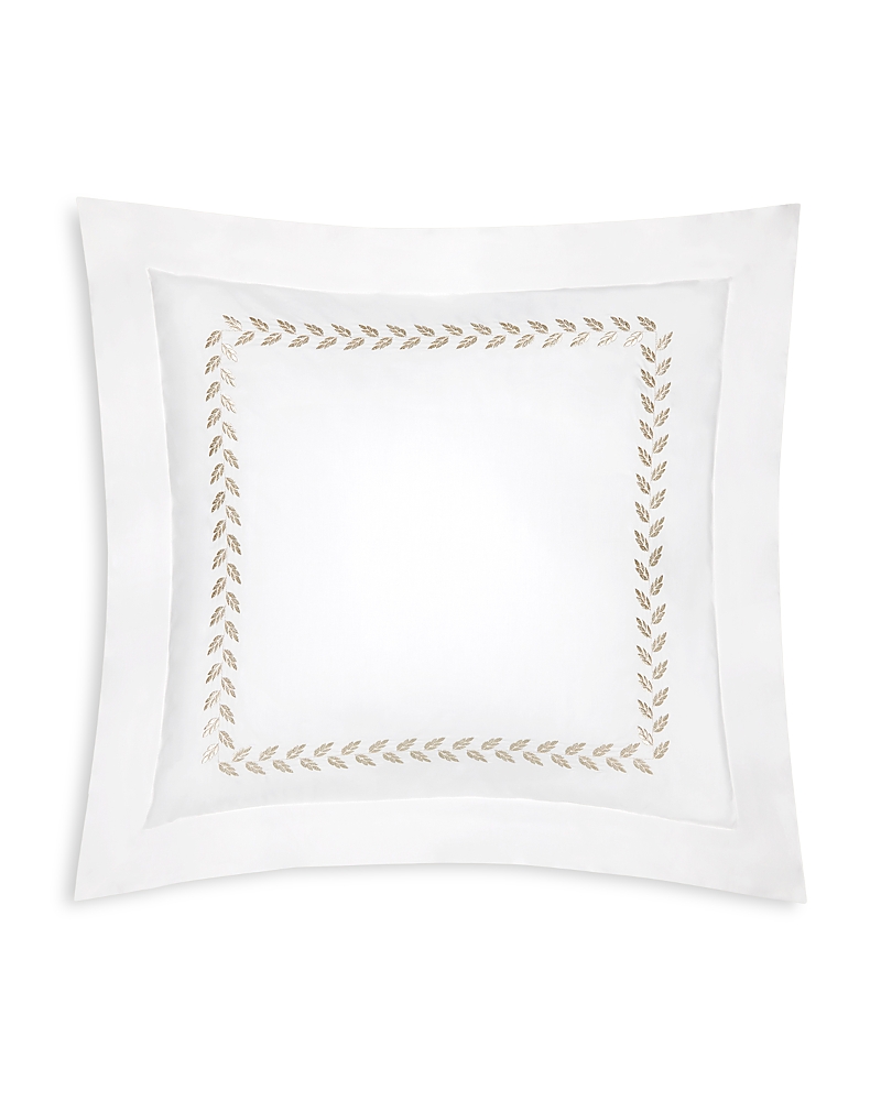 Pratesi Federico Continental Euro Sham In White/antique Silver
