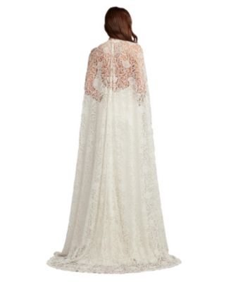 Piers Embroidered Cape Gown