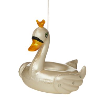 Bloomingdale's Glass Swan Pool Float Ornament - Exclusive
