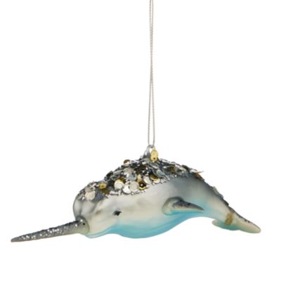 Bloomingdale's Glass Narwhal Ornament - Exclusive