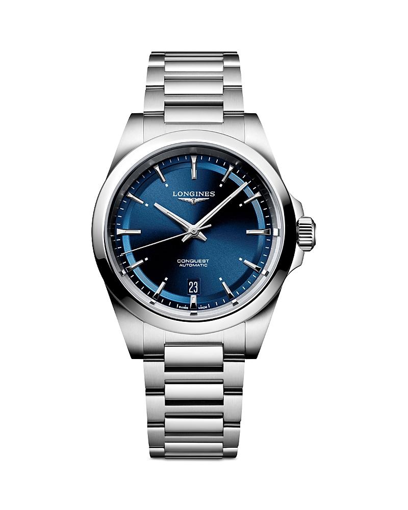 Longines Conquest Sunray Blue Watch, 38mm In Blue/silver
