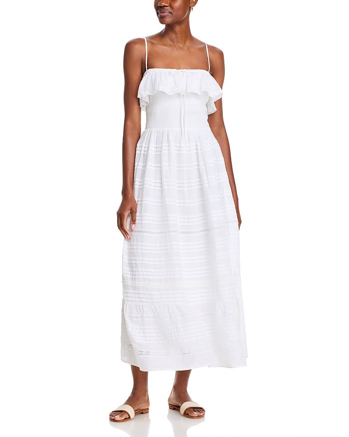 Spotted In The Vineyard Linen-Blend Maxi Dress