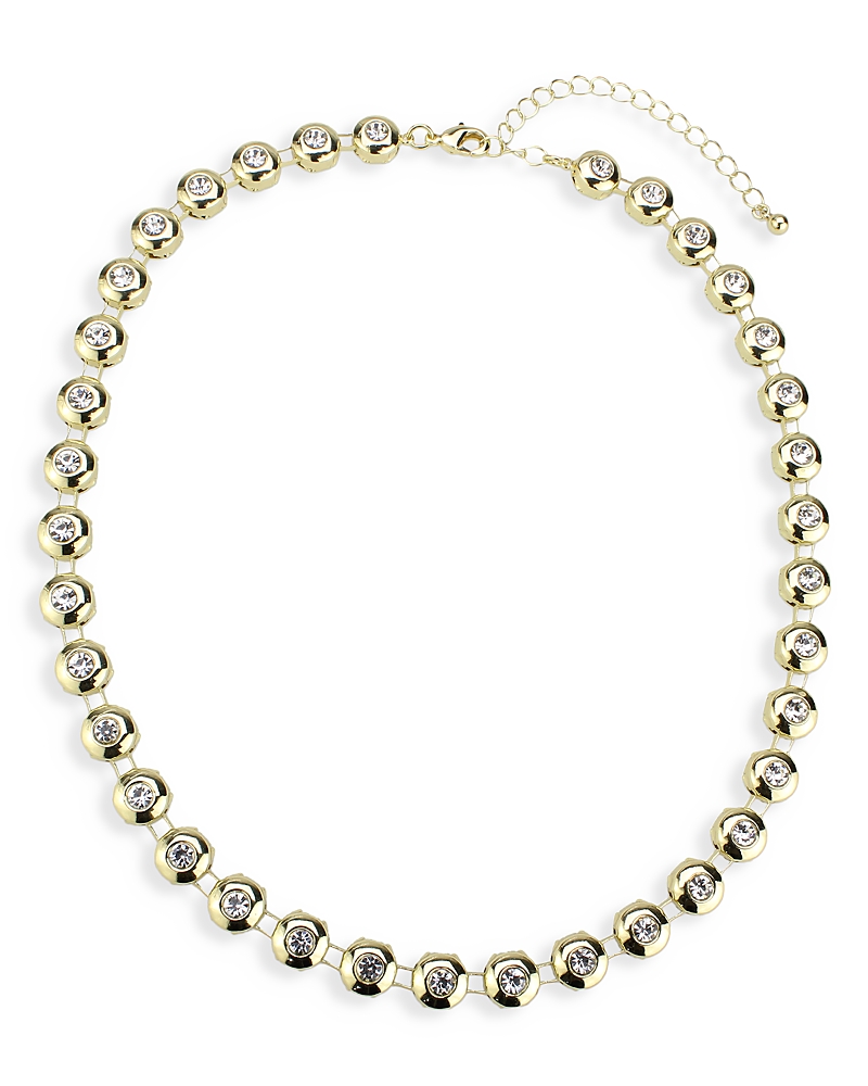Shop Aqua Stone Bead Collar Necklace, 16-19.5 - Exclusive In Gold