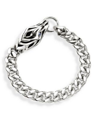 Sterling Silver & Blue Sapphire Naga Bracelet, 11mm