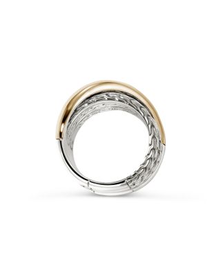 14K Yellow Gold & Sterling Silver JH Essentials Crossover Ring
