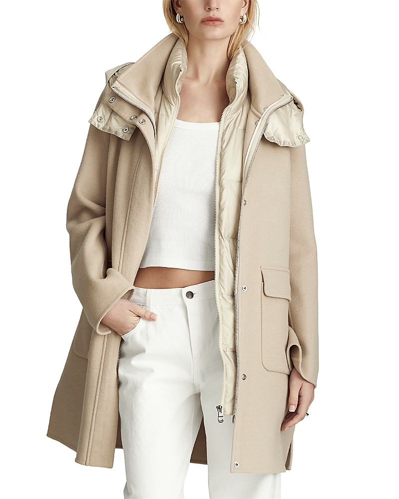 Dawn Levy Women's Bristol Long Wool-blend Down Coat In Almond