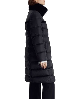 Milan Down Coat with Shearling Trim
