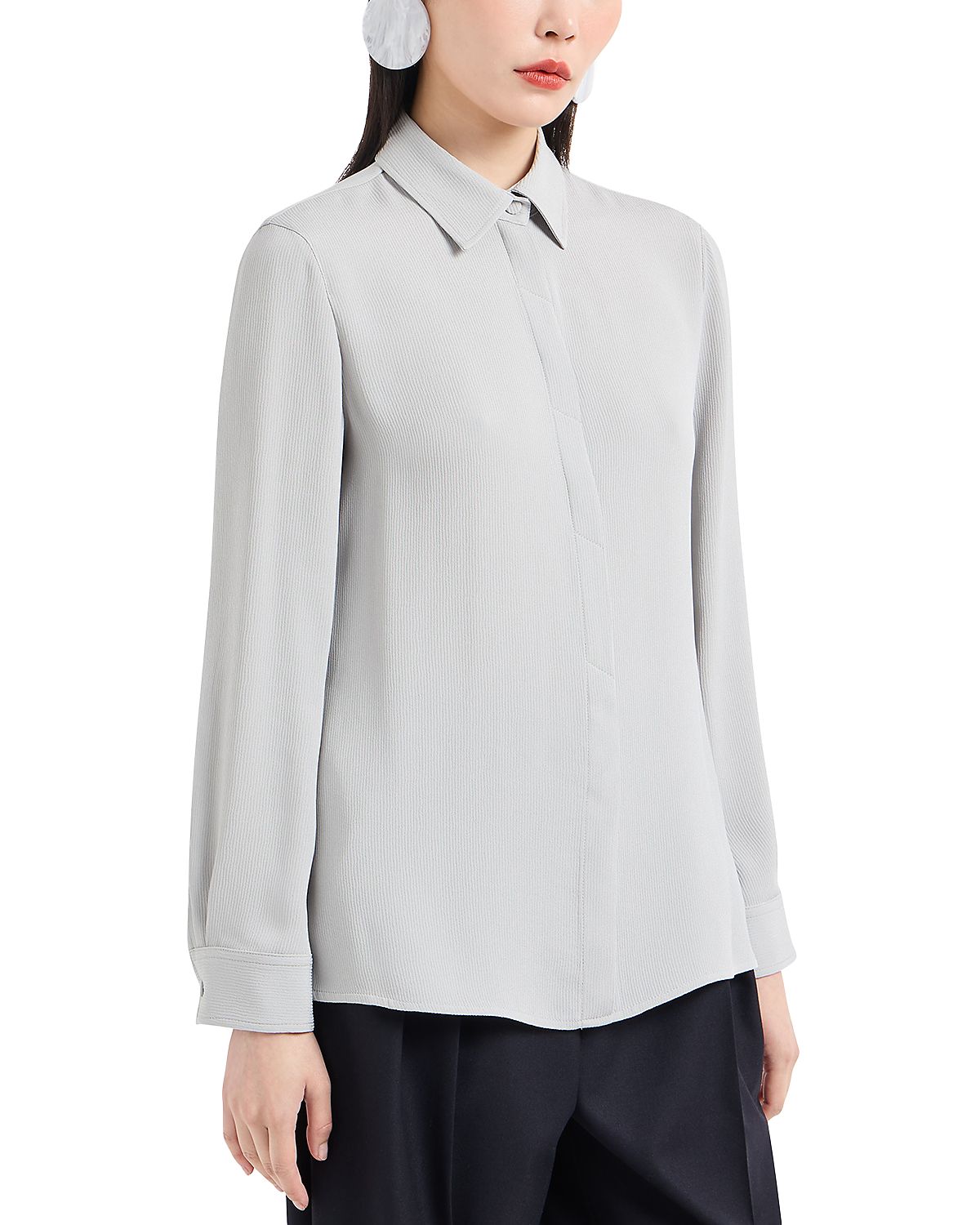 Emporio Armani Cannette Cady Blouse