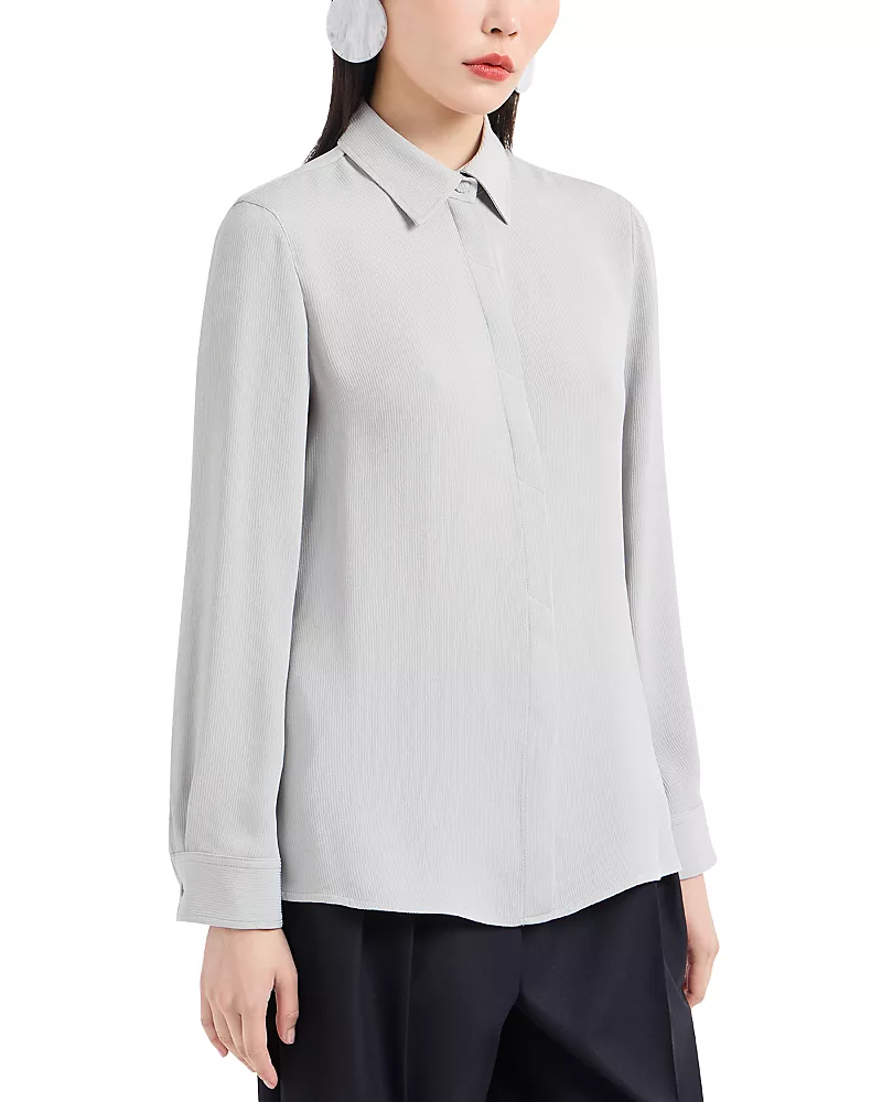 Emporio Armani Cannette Cady Blouse