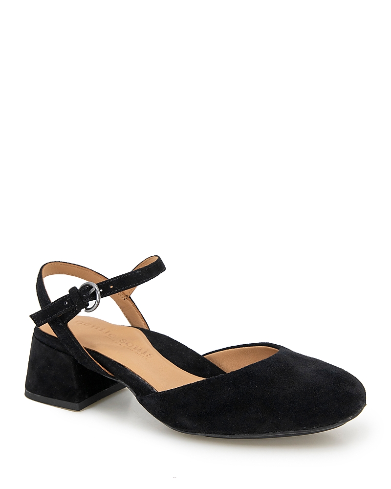 Gentle Souls By Kenneth Cole Lucinda Ankle Strap Pump In Black Suede