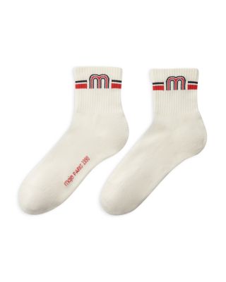 Maje Ribbed Ankle Socks