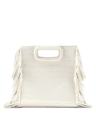 Maje M Fringe Leather Crossbody Bag