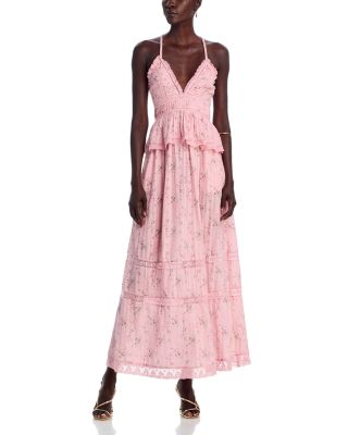 LoveShackFancy Avice Lace Trim Peplum Dress | Bloomingdale's Women