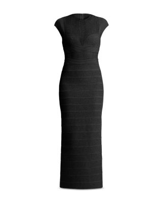 Textured Sheer Bustier Gown