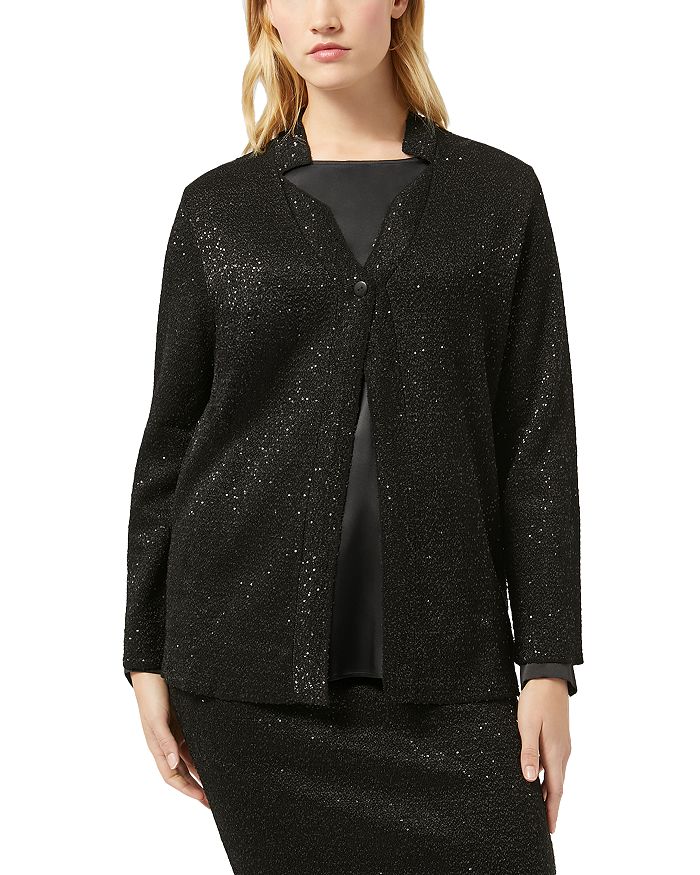MARINA RINALDI Cardigan Dames T EU 36 noir-blanc style