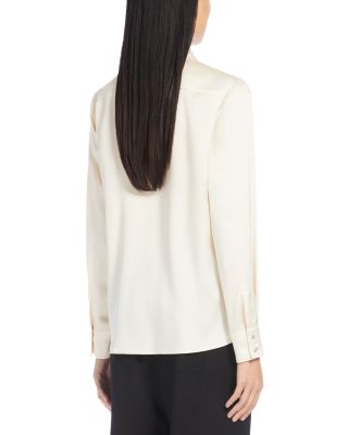 Max Mara Studio Baden Stretch Silk Shirt | Bloomingdale's