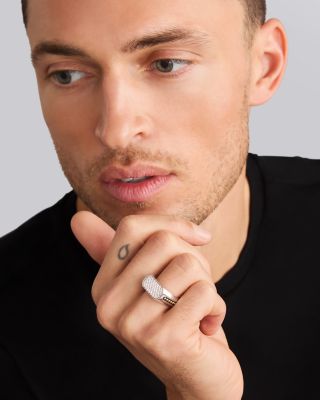 Men's 18K Yellow Gold & Sterling Silver Anthem Diamond Cluster Ring