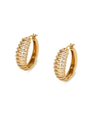 Nadri Cubic Zirconia Pave Juno Chunky Hoop Earrings