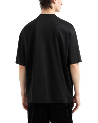 Rhinestone Embellished Logo Tee