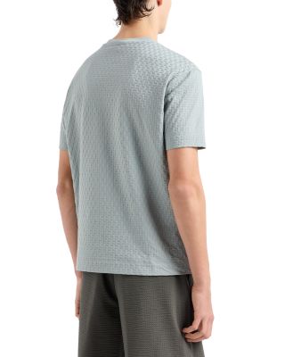 Cotton Jersey Textured Brick Jacquard Tee