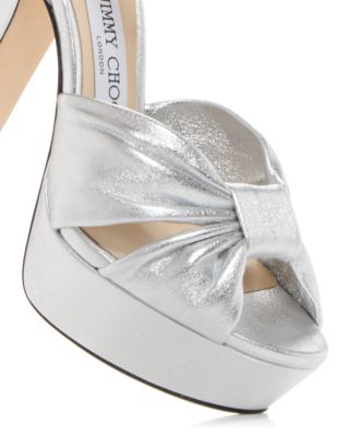 【Jimmy Choo】エロイーズ 120 スネークエンボス サンダル Jimmy Choo Women's Heloise 120 Snake Embossed High Block