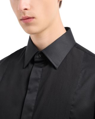 Bib-Front Slim Fit Tuxedo Shirt