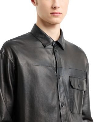 Leather Shirt Jacket