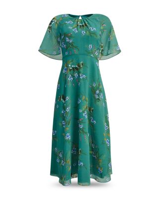 Jaida Floral Print Midi Dress