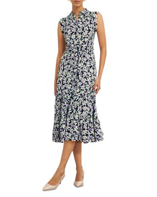 Esme Floral Print Sleeveless Midi Dress