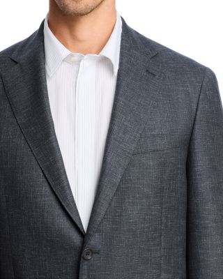 Melange Solid Unstructured Slim Fit Suit Jacket