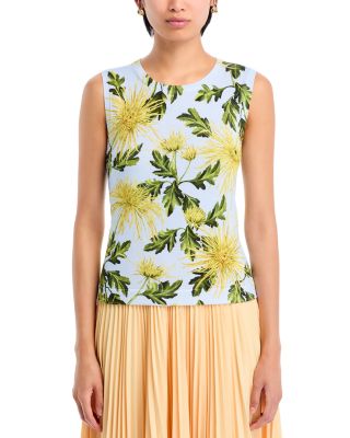 Chrysanthemum Printed Tank Top