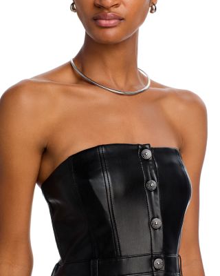 Veena Faux Leather Dress