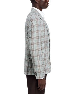 H Hutson Plaid Slim Fit Sport Coat