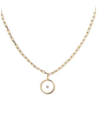 Ana Luisa - 10k Gold Floating Lab Grown Diamond Large Necklace