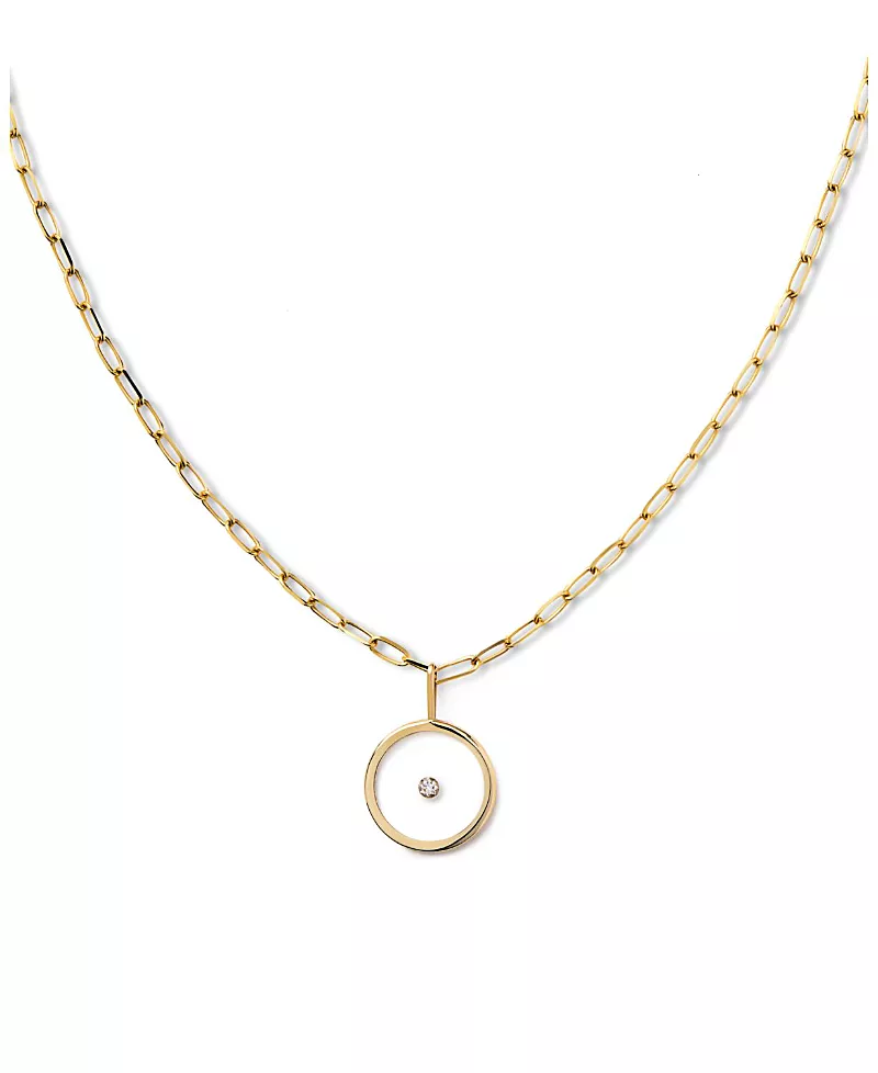 Ana Luisa 10k Gold Floating Lab Grown Diamond Large Necklace