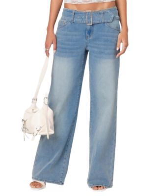 Edikted - Buckle Baby Washed Relaxed Jeans