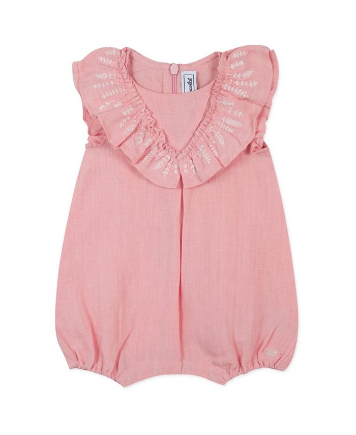 Tartine et Chocolat Girls' Pretty in Pink Ruffled Romper - Baby ...