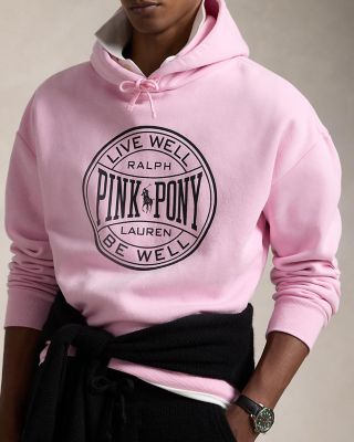 Pink Pony Print Relaxed Fit Hoodie