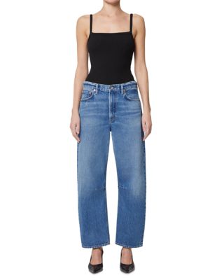 Miro High Rise Ankle Barrel Jeans in Pacifica