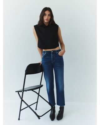 Palma High Rise Ankle Straight Jeans in Ambry