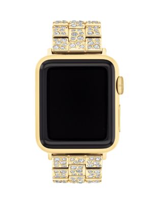 COACH - Apple Watch&reg; Gold-Tone Stainless Steel & Crystal Bracelet, 38/40/41mm