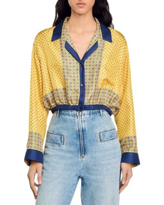 Sandro - Sunshine Silk Pajama Shirt