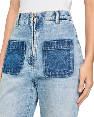 Oslone High Waisted Wide Leg Jeans in Light Blue Jean