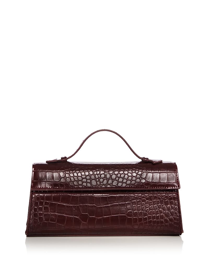 Aqua East West Top Handle Bag - Exclusive In Burgundy