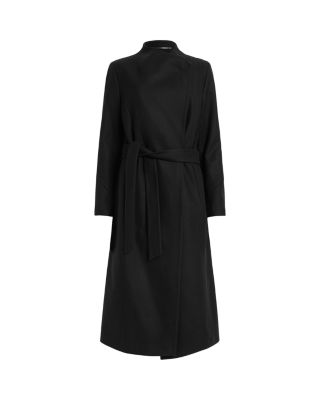 Riley Wrap Around Belted Long Line Wool Coat