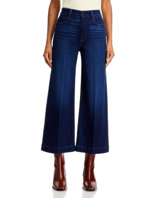 Anessa High Rise Wide Leg Ankle Jeans in Starboard