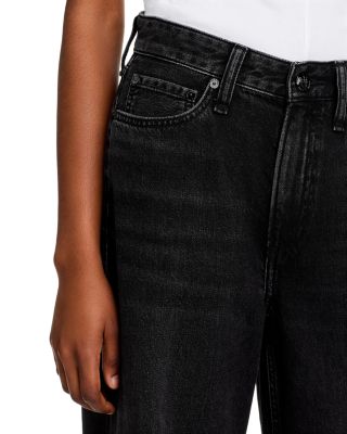 Featherweight Logan High Rise Wide Leg Jeans in Jet Black